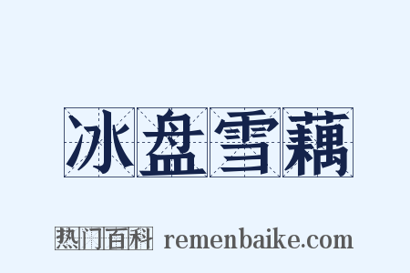 冰盘雪藕是什么意思的图片